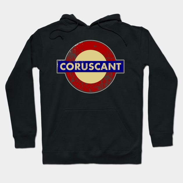 CORUSCANT METRO STATION SIGN Hoodie by KARMADESIGNER T-SHIRT SHOP